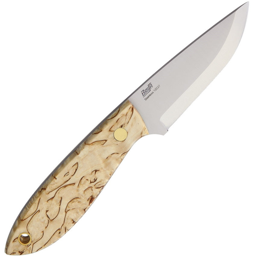 Brisa Bobtail 80 Curly Birch Scandi Knife