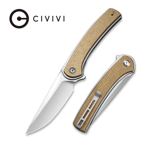 CIVIVI Asticus D2 Folding Folding Knife Brass Handle