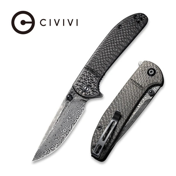CIVIVI Badlands Vagabond Damascus EDC Folding Flipper Knife