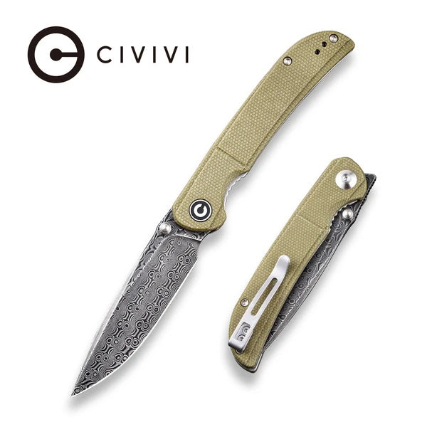 Civivi Imperium Damascus Front Folding Knife