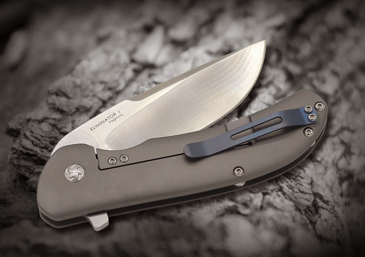 Kizer Eliminator 2 Flipper Knife Ki4483 Titanium CPM-S35VN - Naa Gear