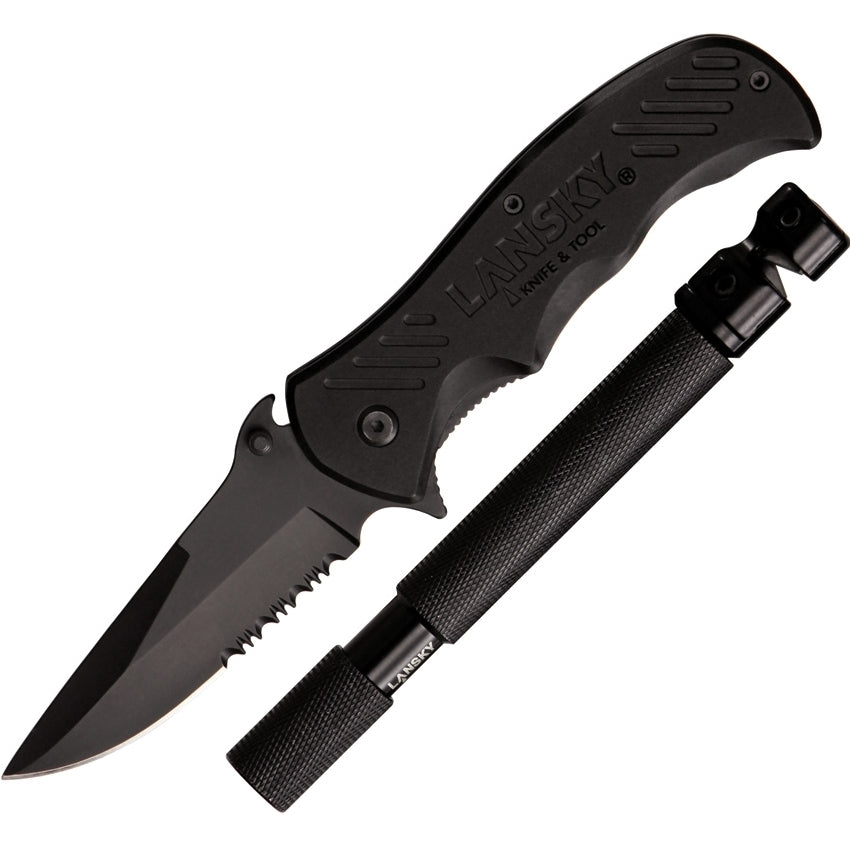 Lansky Tactical linerlock Knife / Diamond Sharpener - Naa Gear