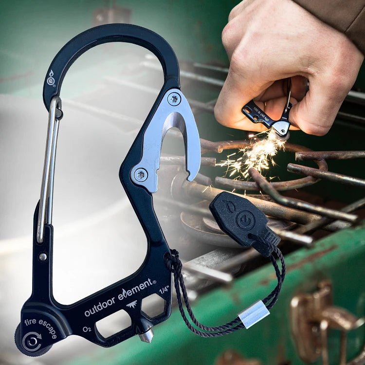 Outdoor Element Fire Escape Multitool Carabiner