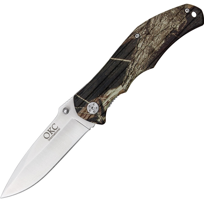 Ontario Camo Knife 3.75&quot; Satin Drop Point ON8799 - Naa Gear