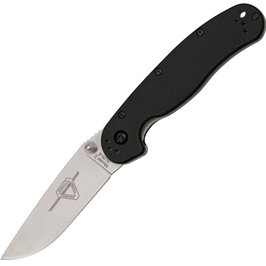 Ontario Rat II Satin Linerlock Knife 8860 - Naa Gear