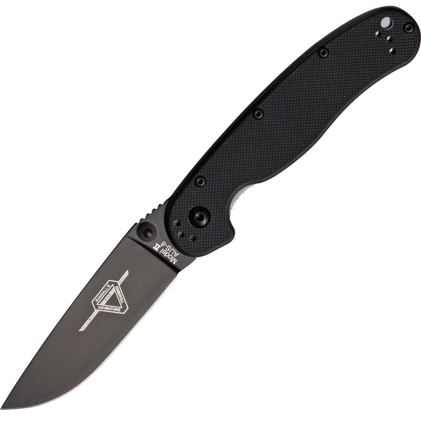 Ontario Rat II Black Folding EDC Knife 8861 - Naa Gear
