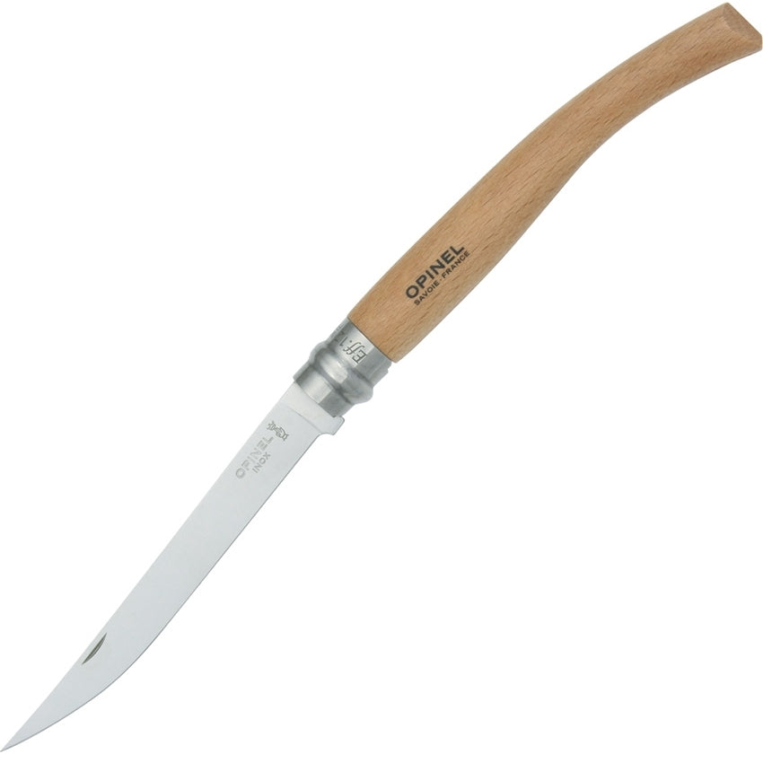 Opinel Slim Line Stainless Steel Knife No 12 Beech Wood - Naa Gear