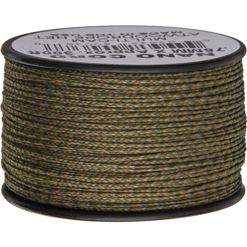 Atwood Rope Braided Nano Cord Camo 300ft - Naa Gear