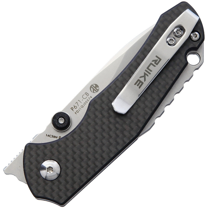 Ruike P671-CB Front Flipper Knife - Carbon Fibre - Naa Gear