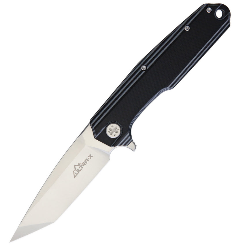 Ultra-X BOA D2 Steel Folding Flipper Knife Black / Grey - Naa Gear