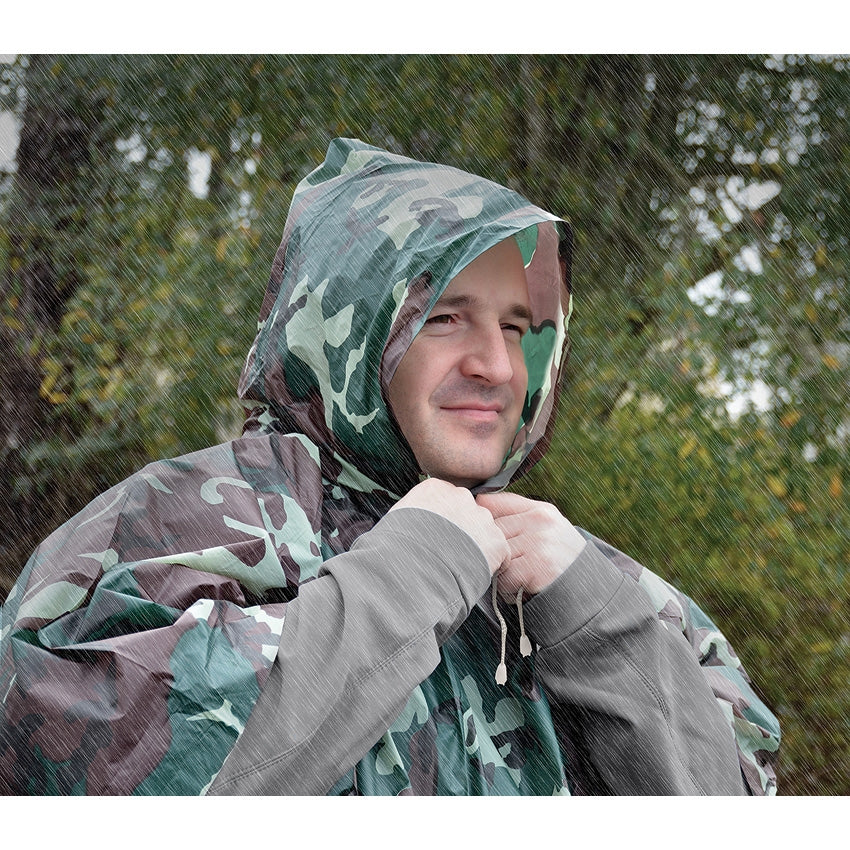 UST All Weather Adult Poncho Camo 100% Waterproof - Naa Gear