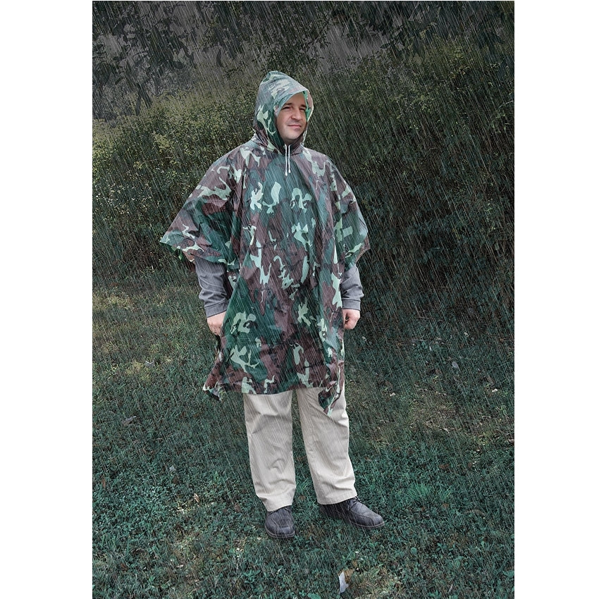 UST All Weather Adult Poncho Camo 100% Waterproof - Naa Gear