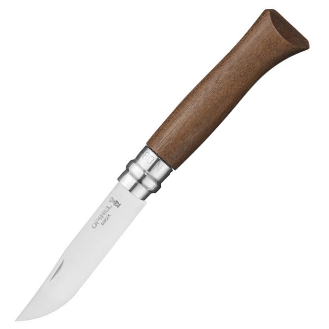 Opinel No 8 Stainless Steel Knife Walnut - Naa Gear