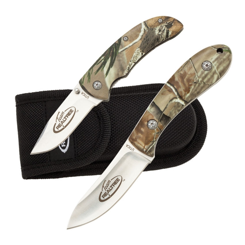 Utica Team Realtree Camo Hunting Knife Set - Naa Gear